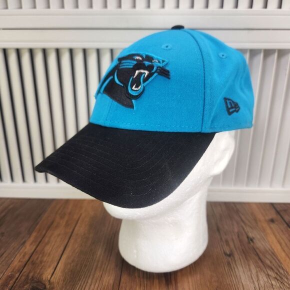 New Era 9forty Carolina Panthers Hat Cap Strap Back Blue Black Mens NFL Football - Picture 1 of 10